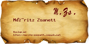 Móritz Zsanett névjegykártya