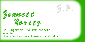 zsanett moritz business card